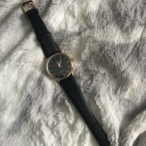 Black & Rose Gold watch